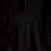 Blouse d&eacute;collet&eacute; voile manches courtes noir femme