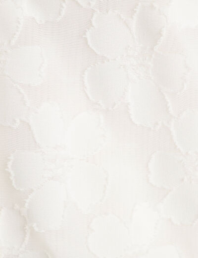 Chemise manches courtes ecru femme