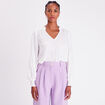 Blouse manches longues ecru femme