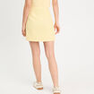 Jupe trapèze tweed jaune clair femme