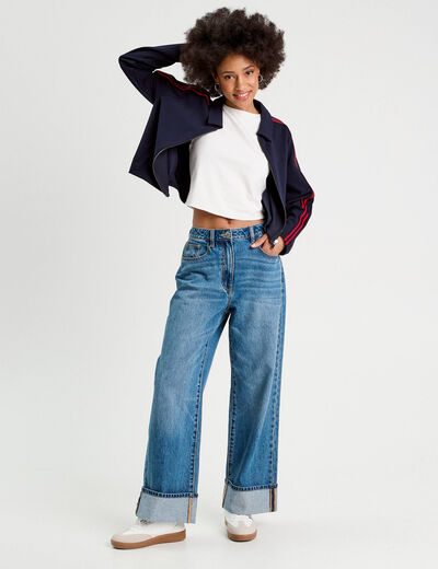 Débardeur cropped blanc femme
