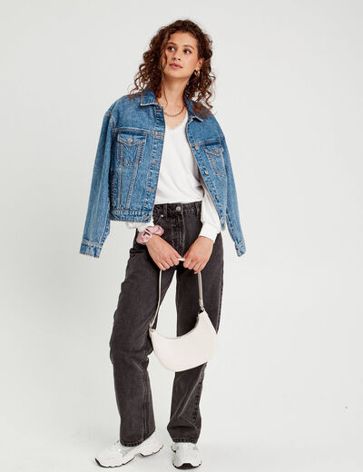 T-shirt manches longues ecru femme