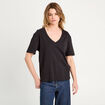 T-shirt manches courtes noir femme