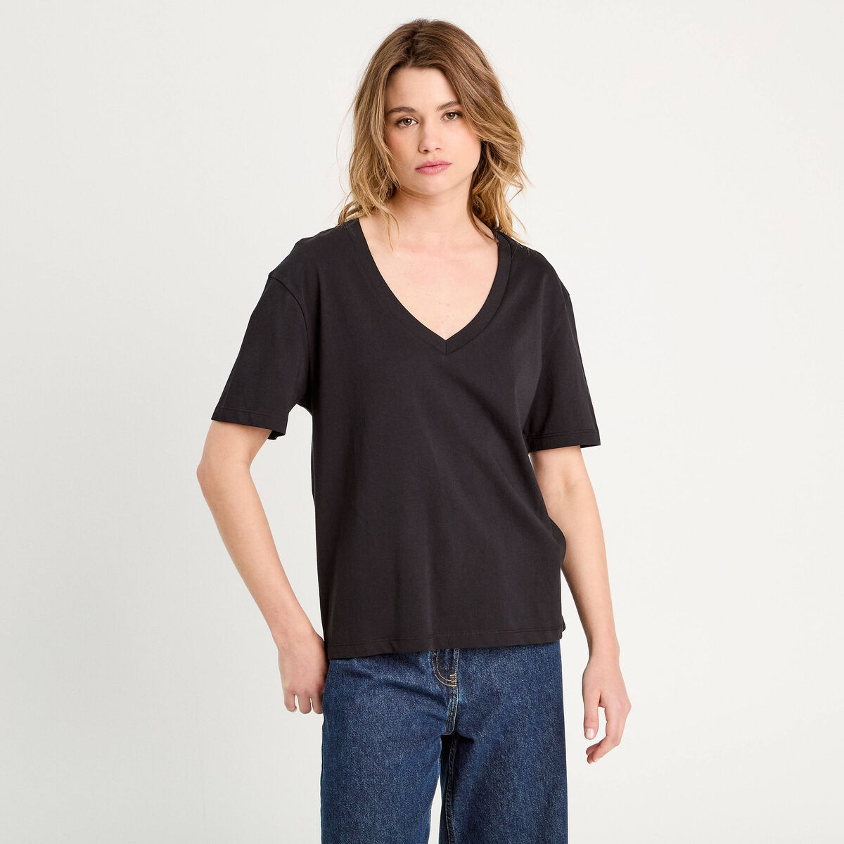 T-shirt manches courtes noir femme