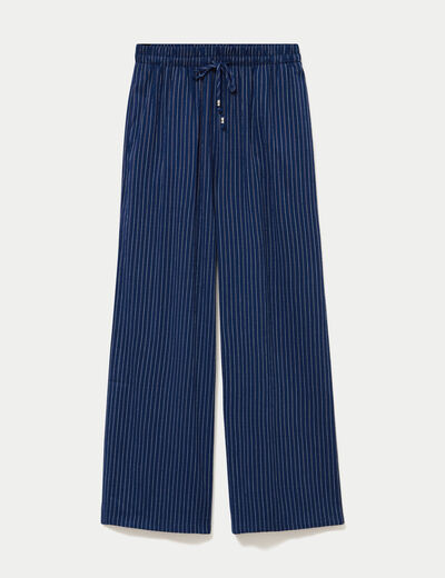 Pantalon bootcut taille standard bleu femme