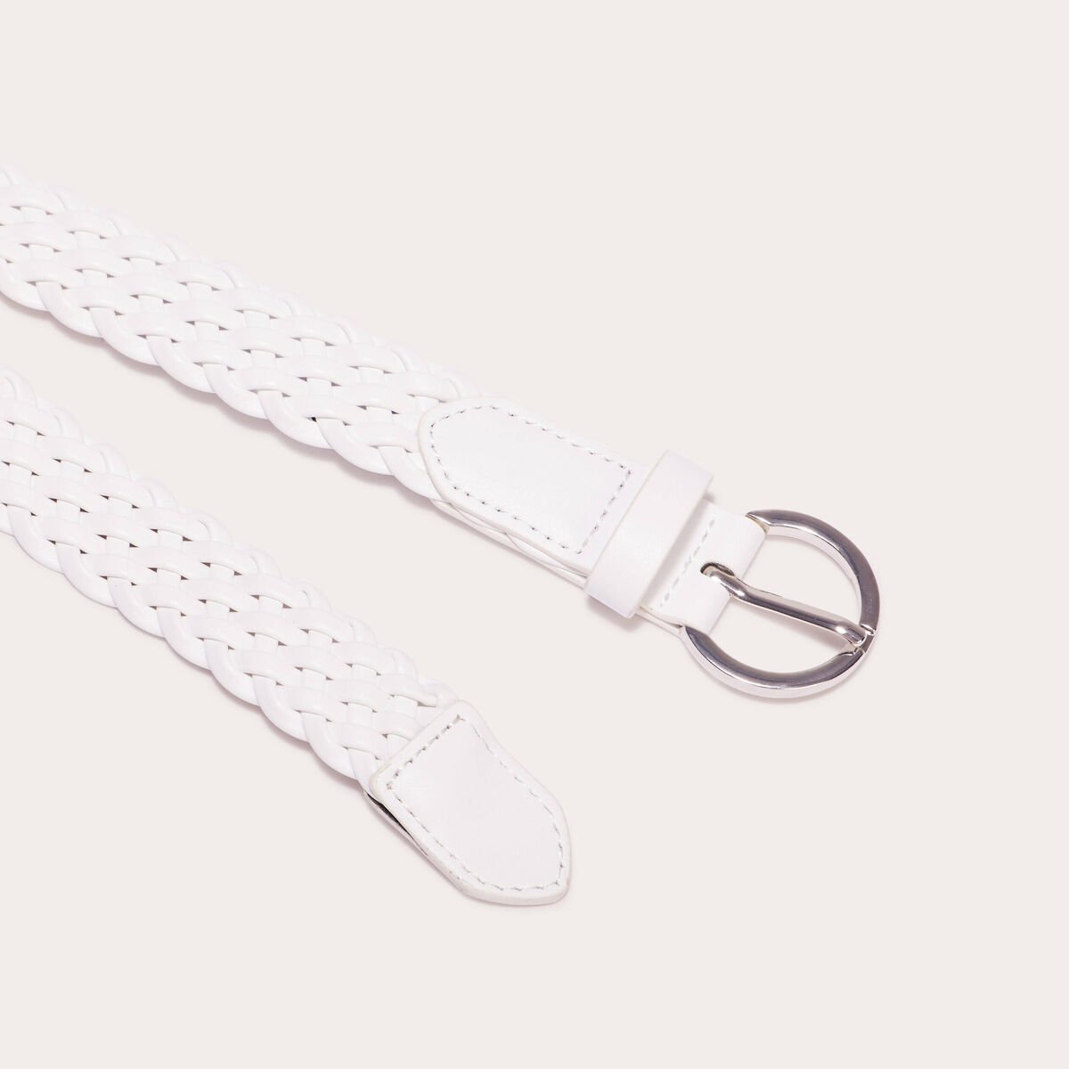 Ceinture tressée ecru femme