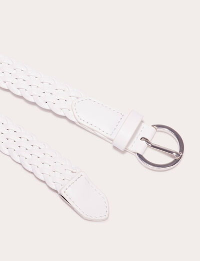 Ceinture tressée ecru femme