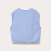 Gilet sans manches effet polaire bleu clair femme