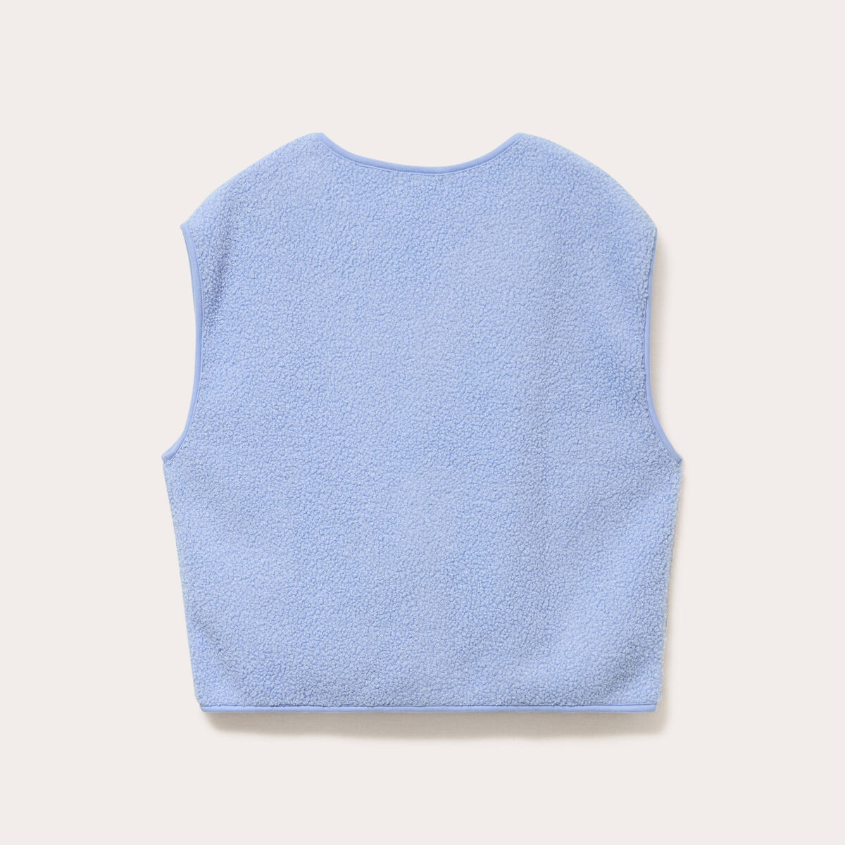 Gilet sans manches effet polaire bleu clair femme