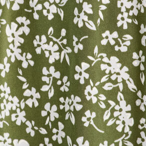 Robe évasée boutonnée vert kaki femme