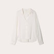 Chemise manches longues contenant du lin ecru femme