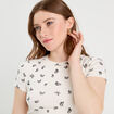 T-shirt manches courtes ajusté blanc femme