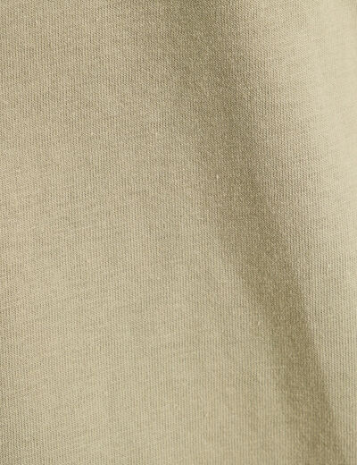 T-shirt manches courtes vert kaki femme