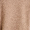 Pull col rond manches longues beige femme