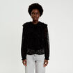 Blouse dentelle et studs noir femme