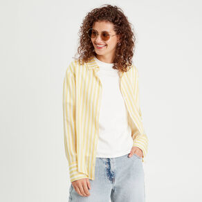 chemise manches longues jaune femme Chemise manches longues jaune femme