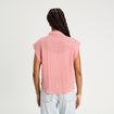 Chemise sans manches rose corail femme