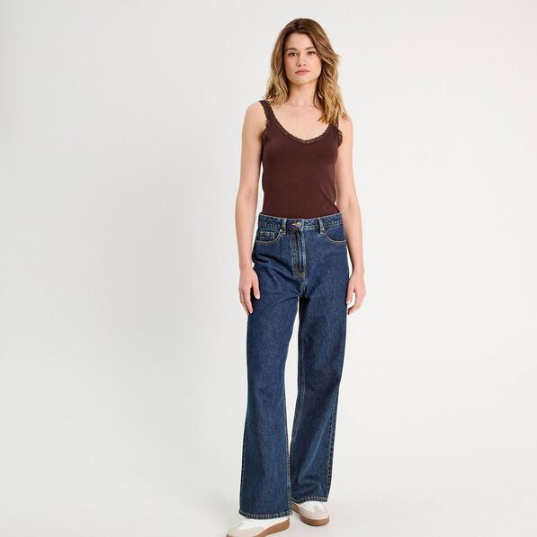 debardeur sans manches marron fonce femme Débardeur sans manches marron foncé femme