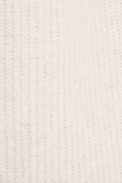 Pull sans manches col roulé ecru femme