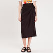 Jupe midi droite avec noeud noir femme
