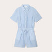 Combishort manches courtes bleu ciel femme