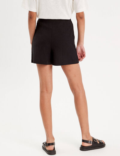 Jupe-short évasée noir femme