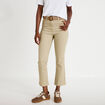 Jean bootcut cropped taille haute vert femme