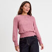 Blouse manches longues vieux rose femme