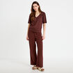 T-shirt manches courtes marron femme