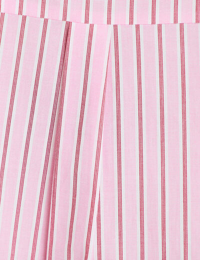 Chemise droite manches longues rose femme