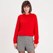 Pull manches longues rouge femme