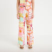 Pantalon large taille standard blanc femme