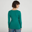 T-shirt manches longues vert &eacute;meraude femme