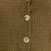 Gilet cintr&eacute; sans manches col v vert kaki femme