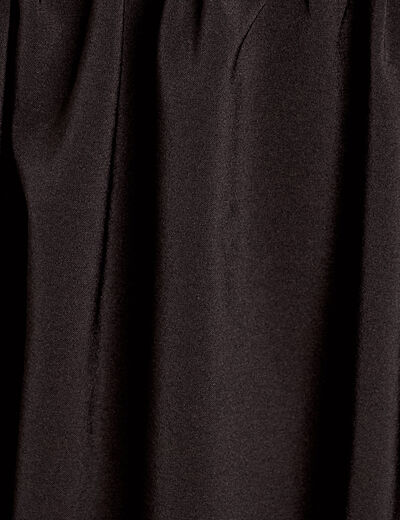 Robe évasée effet boule noir femme