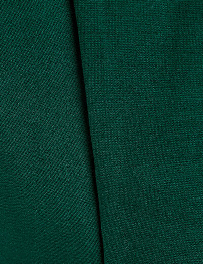 Robe évasée dos ouvert vert foncé femme