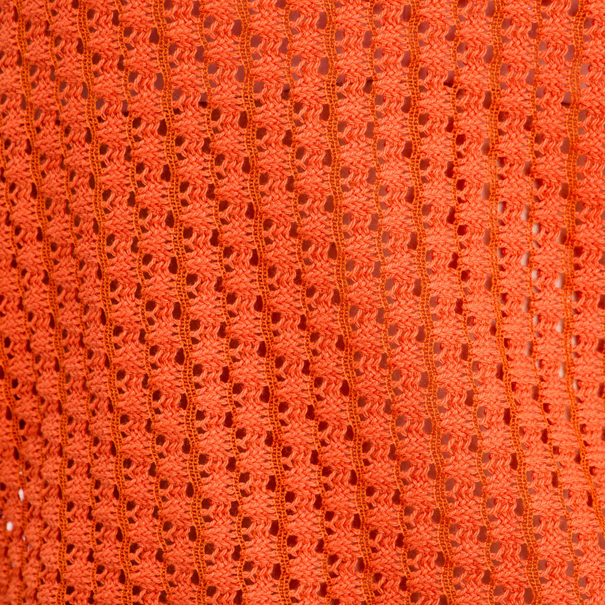 Débardeur effet crochet orange femme
