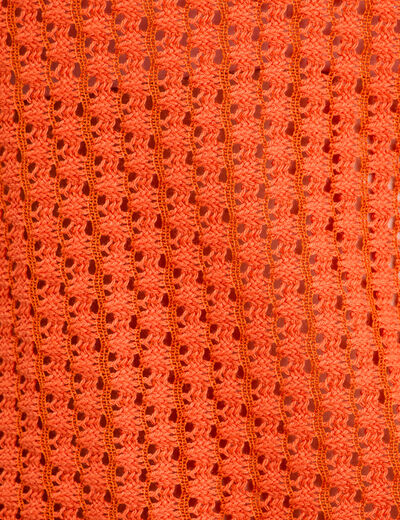 Débardeur effet crochet orange femme