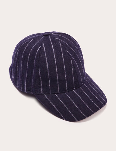 Casquette feutrine bleu marine femme