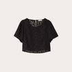 Blouse manches courtes noir femme