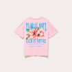 Top oversize manches courtes longues rose poudr&eacute;e femme