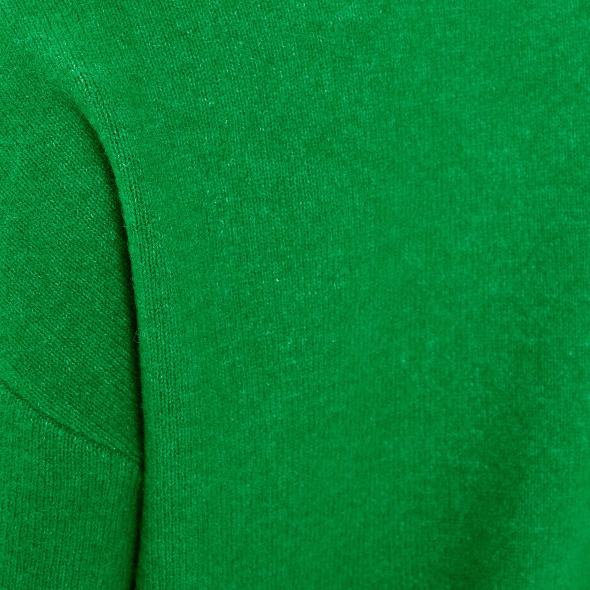Pull col rond vert femme