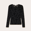 T-shirt ajust&eacute; manches longues noir femme