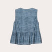 Blouse avec noeuds bleu femme