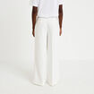 Pantalon bootcut taille standard ecru femme