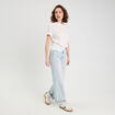 T-shirt manches courtes ecru femme
