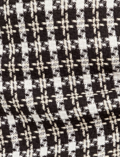 Jupe-short trapèze tweed noir femme
