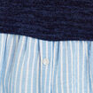 Pull effet 2-en-1 chemise bleu marine femme