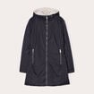 Parka r&eacute;versible &agrave; capuche noir femme