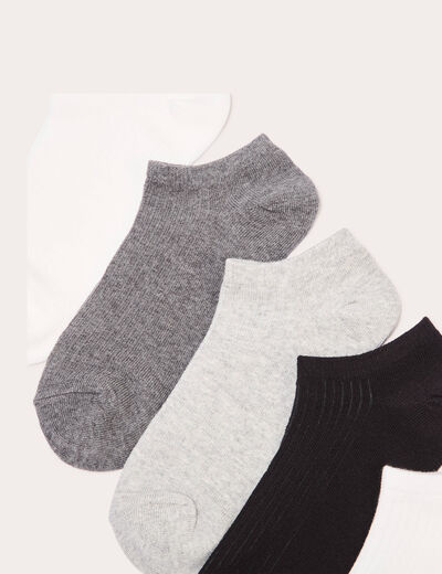 Lot de 5 paires de chaussettes ecru femme